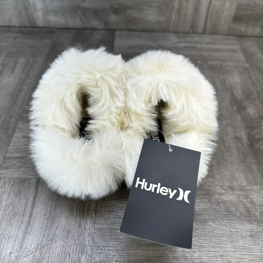 Hurley Kimmie Toddler size 6 Tan Cozy Slip On Slippers